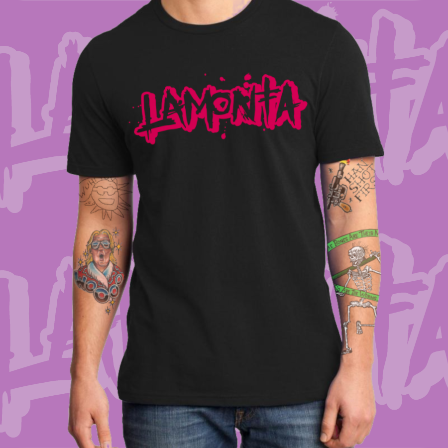Pink logo hotsell t shirt